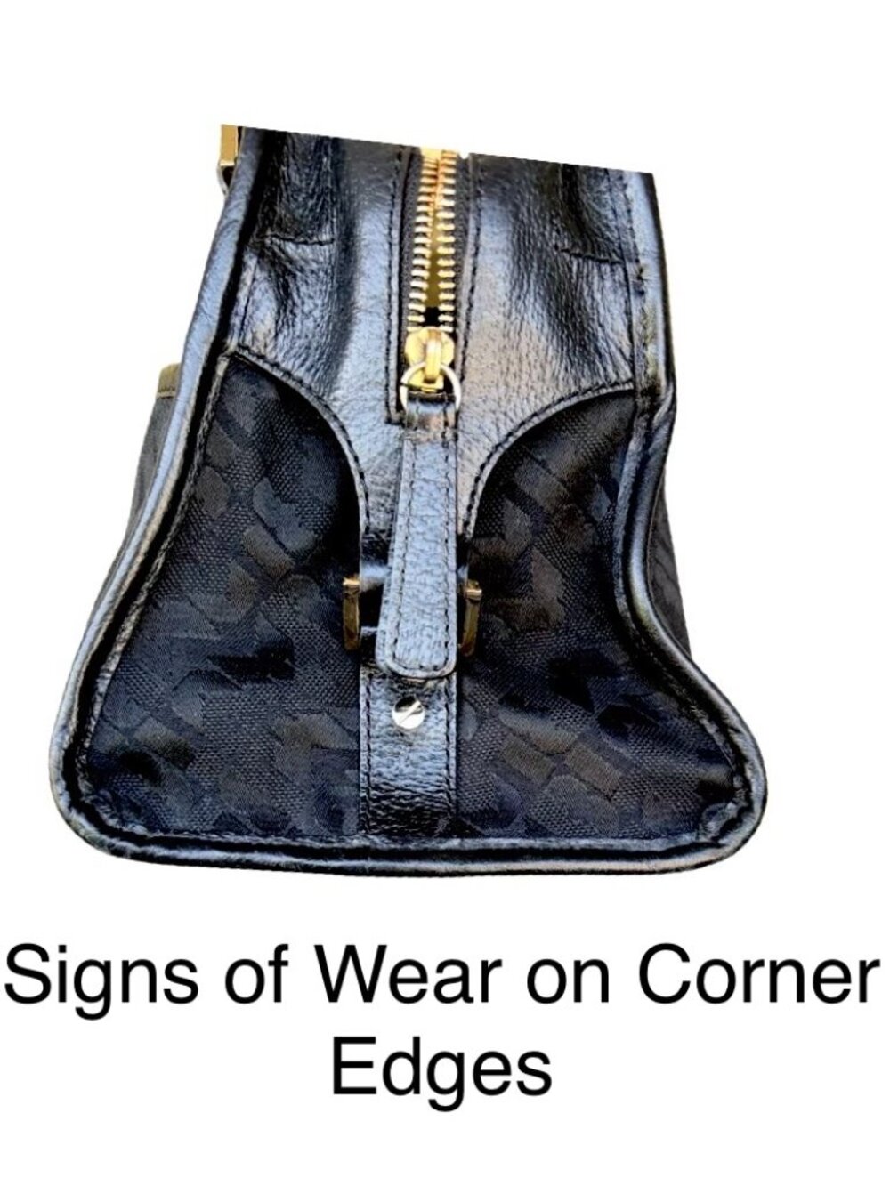 L.A.M.B. Vintage Y2K Black Canvas and Leather Boston Style Shoulder/Handbag - Picture 14 of 15
